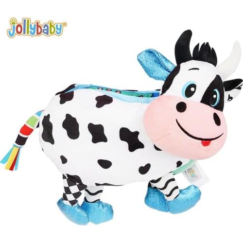 Baby Cloth Book Rattles Toys Teether Toys Animal for 0-12 Months Newborn Early Education Parent-child Cartoon Jollybaby