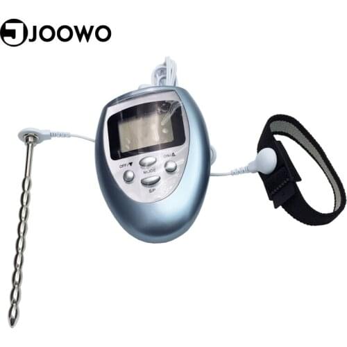 Electro Shock Male Penis Enlargement Pump Urethral Plug Dilator Sex Toys for Men Gay Masturbation Cock Rings