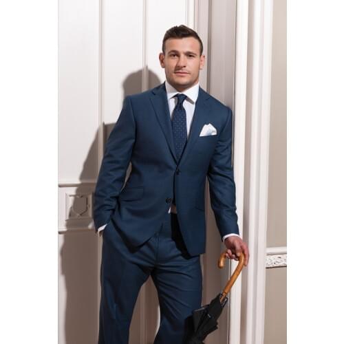 CUSTOM MADE BRAND MEN SUIT, BESPOKE DARK BLUE BUSINESS MEN SUIT,CLASSIC MEN WEDDING SUITS FOR MEN