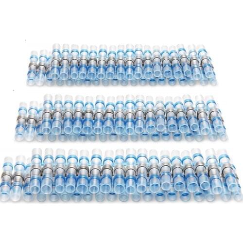 300PCS Insulated Heat Shrink Soldering Sleeve Splice Terminals Waterproof Butt Wire Connectors Electrical Wire Soldered Terminal