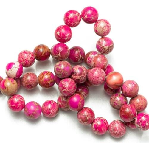 Natural Stone Rose Red Sea Sediment Jaspers Beads Round Loose Beads for Jewelry Making Necklace Bracelet Earrings DIY 4 6 8 10mm