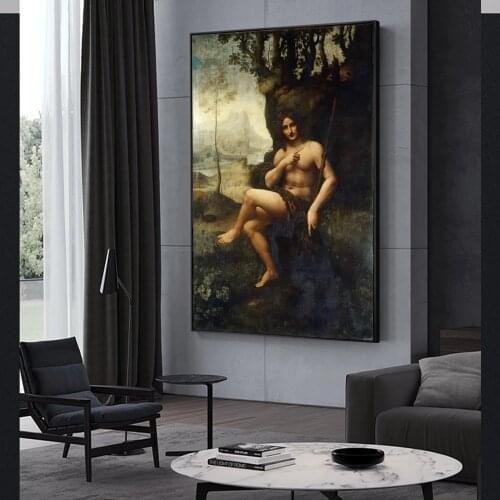 Bacchus Famous Canvas Art Wall Painting Reproductions By Leonardo Da Vinci Classical Wall Art Canvas Prints For Living Room Wall
