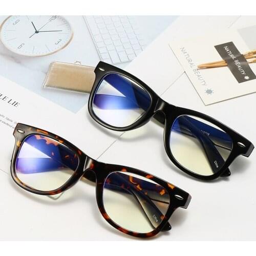 New Trendy Wholesale Square Flexible Frame Anti-Blue Glasses Ray Reading
