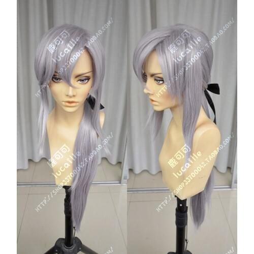 Owari no Seraph of The End Ferid Bathory 80cm Long Pale Pinkish Grey Heat Resistant Cosplay Costume Wig
