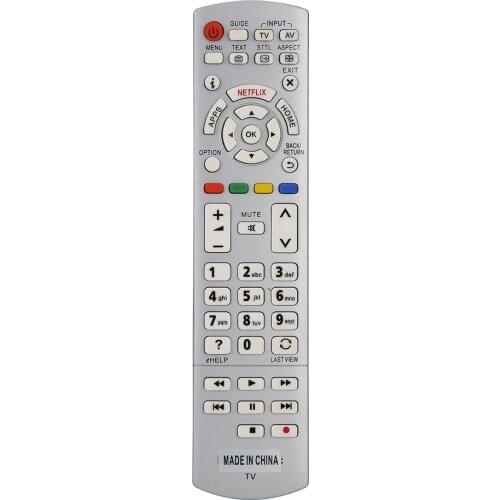 New Household Replacement TV Remote Control for Panasonic N2QAYB000842 N2QAYB000840 N2QAYB001010 Silver Television TV Controller