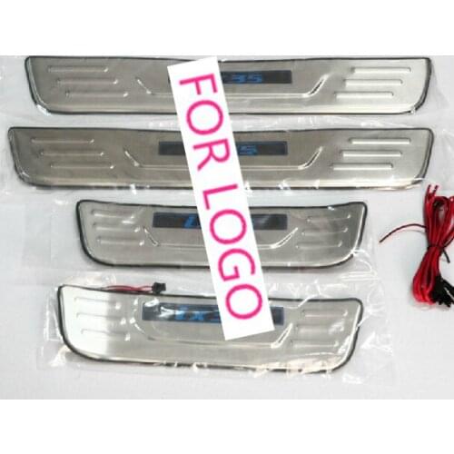 With Blue LED light High quality steel Scuff Plate/Door Sill For Hyundai ix35