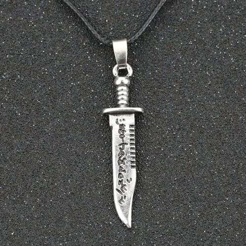Supernatural Necklace Ancient Demon Killing Knife Of The Kurds Rubys Blade Dagger Vintage Retro Pendant Movie Jewelry Wholesale