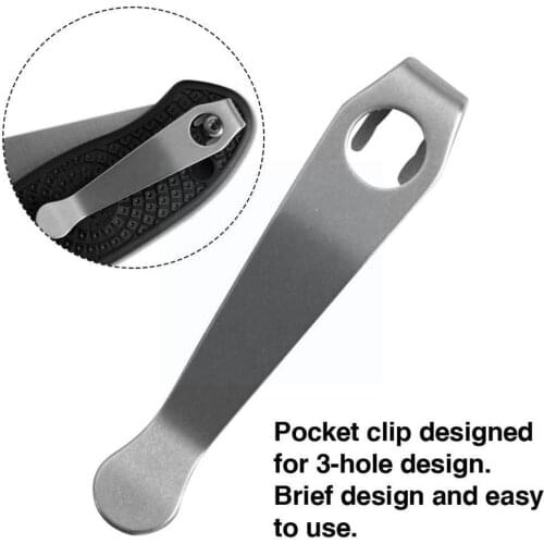 1piece Titanium Pocket Knife Clip Waist Clip For Para Folding Knife Pocket Back 3 Clips Lightweight Y1N5