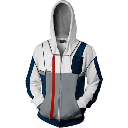 Anime GUNDAM Hoodie Cosplay Sweatshirts Zipper Up Hoody Pullover Coat Jacket Adult Men Women Hoodies