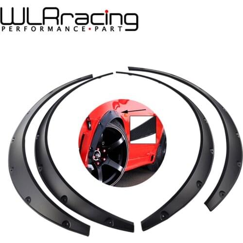 WLR - 4 Pcs Carbon Fiber Car Fender Flares Arch Wheel Eyebrow Protector/mudguards Sticker Universal WLR-CFF02