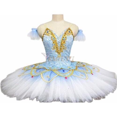 Women blue bird professional ballet tutu classical ballet tutus blue Sleeping Beauty Performance Ballet Stage Costume Dress