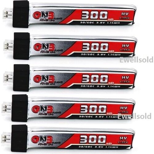 2-5PCS GAONENG 1S 3.8V 300mAh 30C 4.35V HV Lipo battery PH2.0 Plug for UK65 US65 Blade Inductrix BetaFPV 65S URUAV UR65 Drone