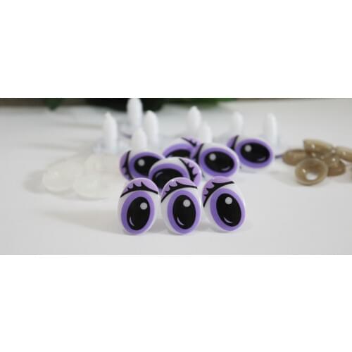 20pcs/lot 15x20mm new style purple print toy cartoon eyes animal eyes & washer for diy plush doll findings