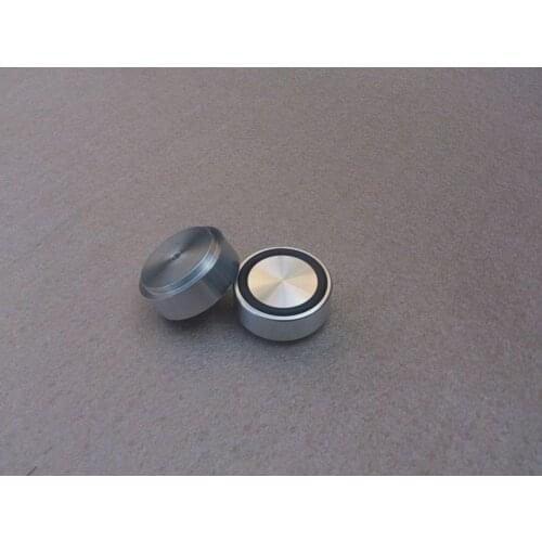 4PCS Silver / Black Aluminum Machine Feet Amplifier / Speaker Rack Foot Diameter: 39mm high: 17mm ZJ-1