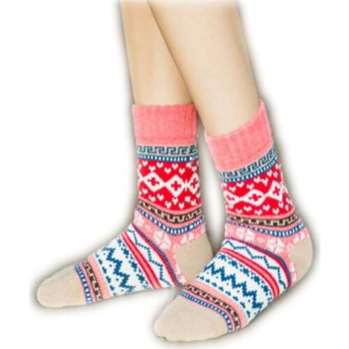 5 Pairs /Pack Colorful Cotton Funny Christmas Women Socks Winter Soft Warm Knit Socks Female Snowman Santa Gift Socks