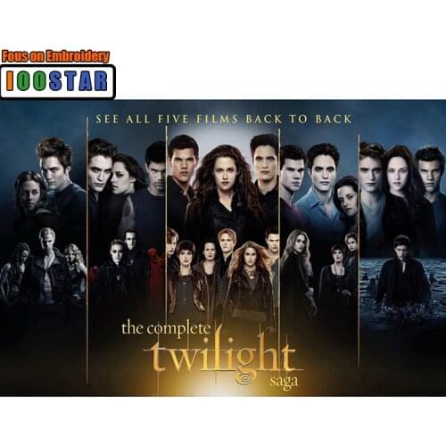 Diy 5d Full Square/Circle Diamond Cross-stitch Embroidery Painting Pattern Mosaic Movie Twilight Picture Rhinestone Decoration