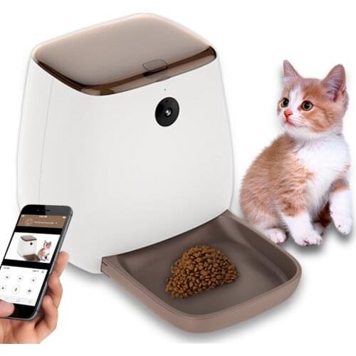 100-240V Automatic Pet Feeder WiFi Smart Remote App with Camera Comedero Perro Mascotas Dogs Cats Food Bowl