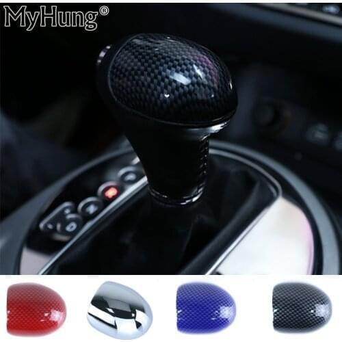 Car Styling Auto Accessories Fit For Kia Sportage R Car Gear Shift Knob Decoration Cover Carbon Abs With Mirror Surface 1Pc