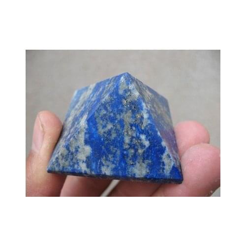Large Rare nature blue lapis lazuli crystal pyramid point healing 90g