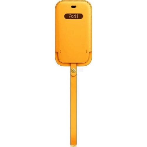 Leather Phone Wireless Charger Sleeve Protective Cover Pouch Card Case w/ Strap for iPhone 12 mini pro max Phone Accessories