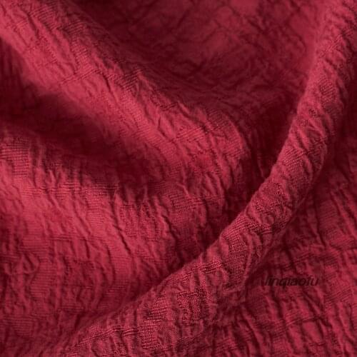 Personality art retro high-end dress robe clothing fabric High-end linen fabric