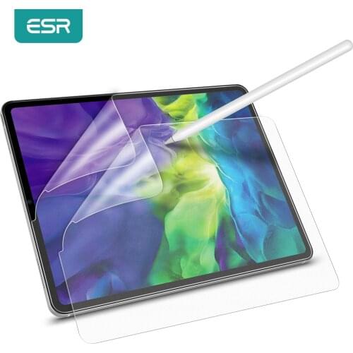 ESR Paper Feel Screen Protector for iPad Pro 11 12.9 inch 2020 2018 Matte PET Like Writing on Paper Painting Write Drawing Film