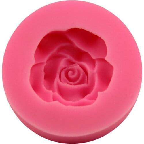 A rose flower fondant mold chocolate Mu Si fondant cake mold gypsum gel soap mold
