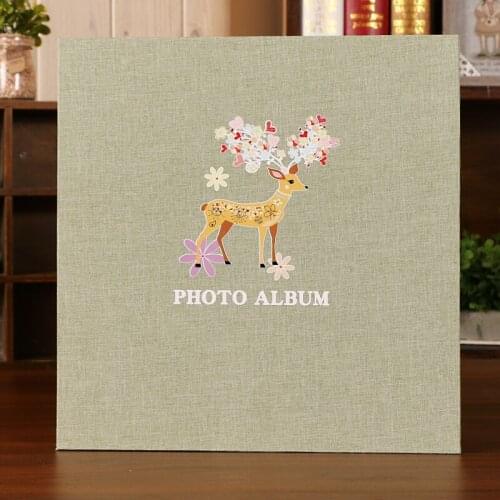 PA30 Cloth cover black sheets thermal transfer printing DIY photo album baby growing lovers romantic commemorative photo album