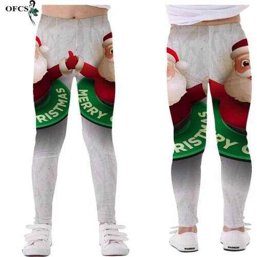 Girls Leggings For 5-12Year Outdoor Travel Clothes Girls Pants Student Casual Wear Stylish 3D Computer Printing Elastic Trousers