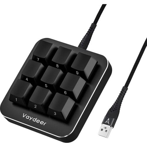 Multifunctional Keyboard with 9 Fully Programmable Keys Macro Setting for Graphic Design Edite & Gaming OSU / Pen Tablet Display