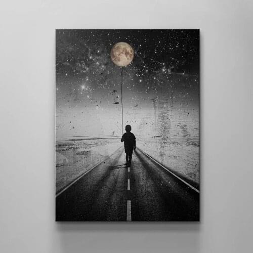 Modular Canvas A Child Ball Black New Style Painting Home Decor Pictures Modern Printed Poster For Living Room Wall Art Frame