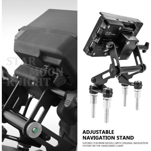Motorcycle Adjustable Extend Phone Navigation Bracket GPS Plate Phone Stand Holder For BMW F750GS F850GS ADV G310GS G310R 2019