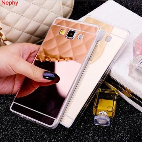 Nephy Soft Mirror Case For Samsung Galaxy A3 A5 A7 2016 2017 A8 Plus 2018 Note 3 4 5 8 Silicone TPU Cell Phone Luxury Back Cover
