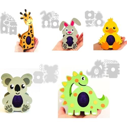EEaster Dinosaur Metal Cutting Dies Stencil Scrapbooking DIY Album Stamp Paper Card Embossing Decor Craft New for 2021