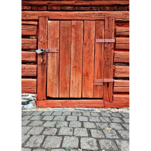 Nostalgic Wooden Wall Door Photo Studio Backdrop Vinyl Cloth Backgrounds for Children Portait Photoshoot Photography Props