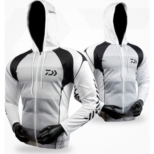 New Outdoor fishing sun protection clothing men Breathable quick-drying UV fishing clothing long sleeve hooded Fishing clothing