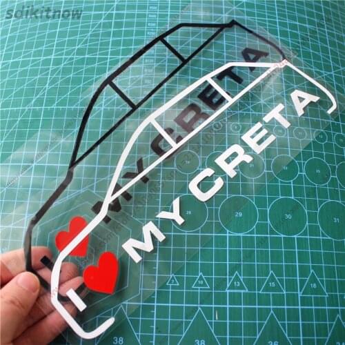 New I love my car Vinly Decal Styling Door Windows Trunk Sticker For hyundai creta ix25 2018 2019 2020 accessories