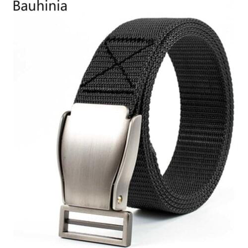 New Mens Casual Creative Business Nylon Belt 125*3.3cm Youth Outdoor Sports Durable Canvas Belt