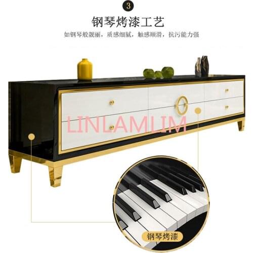 Natural glass Stainless steel TV Stand modern Living Room Home Furniture tv led monitor stand mueble tv cabinet mesa tv table