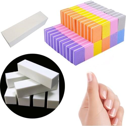 Buffing Sanding Files Block Pedicure Manicure Care Nail Art Buffing Polish White/ Colorful Nail File Nail Art Tips Manicure Tool