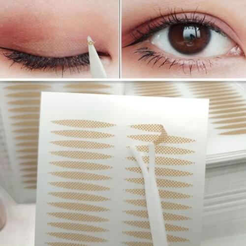 40PCS Fashion Olive-shaped Lace Transparent Eyelid Sticker Invisible Eyelid Paste Self-adhesive Double Eye Tape Make Up Tool