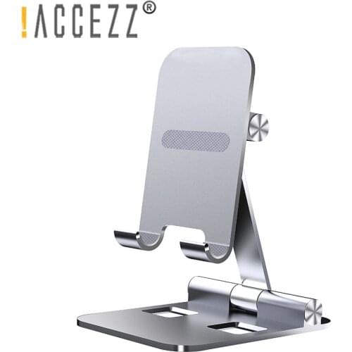 !ACCEZZ Adjustable Phone Holder Stand Mobile Phone Stand Tablet Holder For iPad For iPhone 12 11 Pro X Samsung Metal Phone Stand