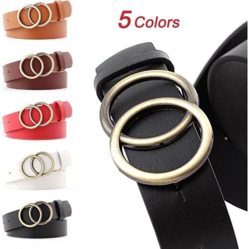 Jeans Women Belt Fashion Design Women Gold Buckle Waist Belts Leather Strap High Quality Cummerbund Waistband for Girl Dress