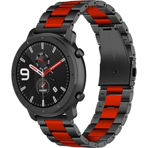 22MM Stainless Steel Straps For Xiaomi Huami Amazfit Stratos 3 2/2S Smart Watch Band Bracelet For Amazfit Pace GTR 47MM/GTR 2 2E