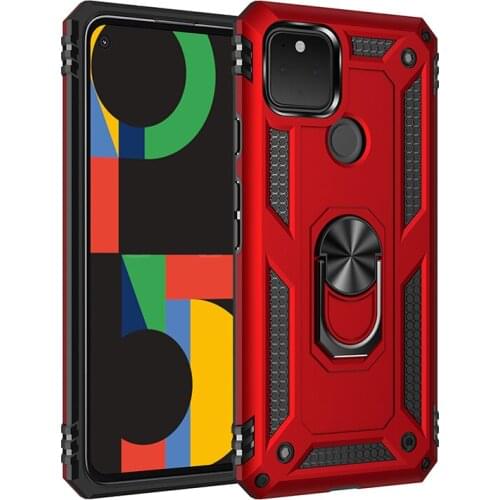 Luxury Shockproof Car Holder Ring Magnet Case On For Google Pixel 4a 5G Bumper Case Soft Protector Cover for Google Pixel4a 5G