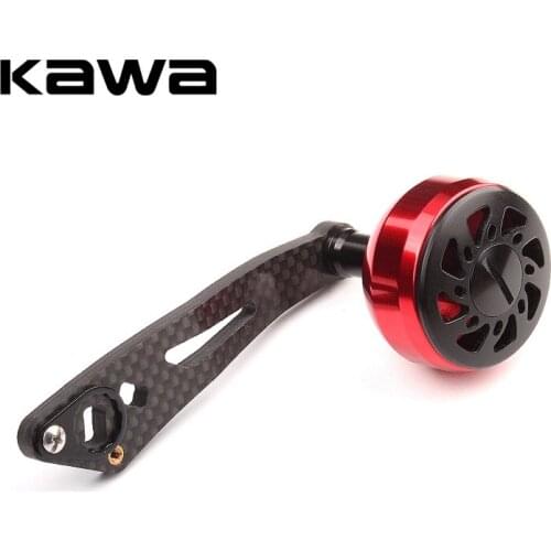KAWA Fishing Reel Handle Strong Carbon Fiber for Daiwa Abu and Shimano Water-drop Reel Hole size 8x5mm and 7*4mm Together