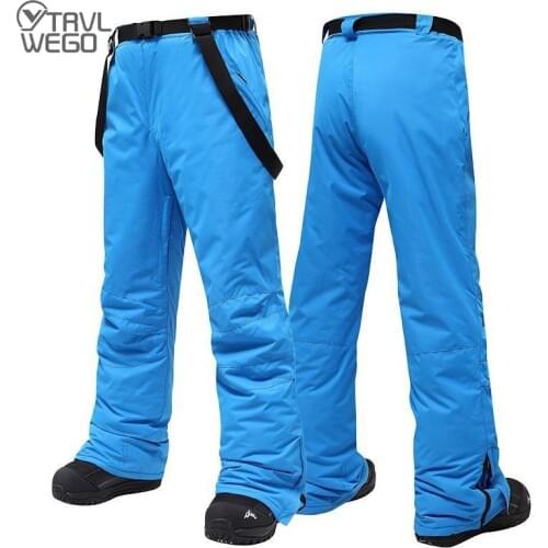 TRVLWEGO Outdoor -35 Degree Snow Pants Plus Size Elastic Waist Lady Trousers Winter Skating Pants Skiing Outdoor for Women Men