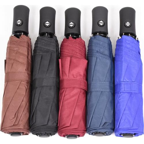 12K Mens Luxury Folding Umbrella Gents Compact Fully Automatic Windproof Uv Umbrella Rain Women Paraguas Plegable Parasol
