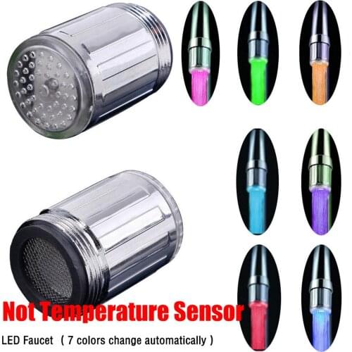 Led Faucet Kitchen Shower Faucet Temperature Control Water-saving Adapter Luminous Shower Head Bathroom Washing Faucet Lamp