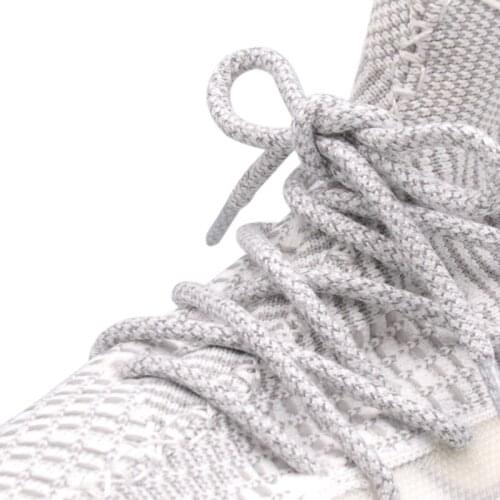 Weiou New 0.5 Cm Diameter Creative Reflective And Fluorcscent Shoelaces Night Running Safety Sneaker Laces Black White Green